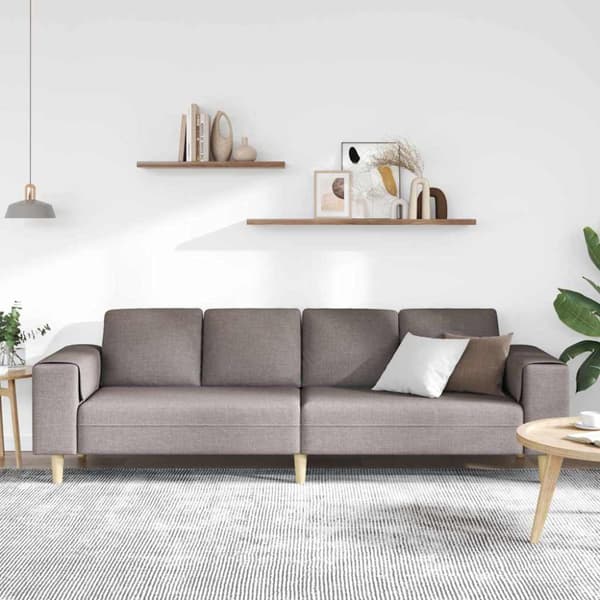 Vardagsrumsoffa Taupe 250 x 77 x 76 cm Polyester