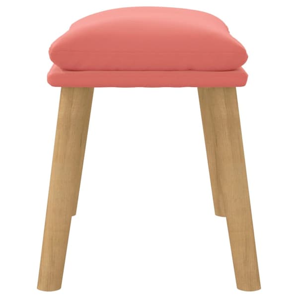 Fotpall rosa 45x29,5x35 cm sammet