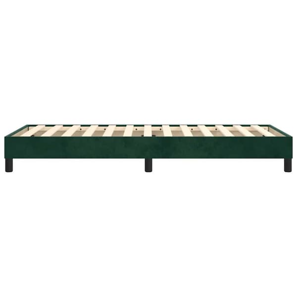 Boxspring-sängram mörkgrön 90x190 cm sammet