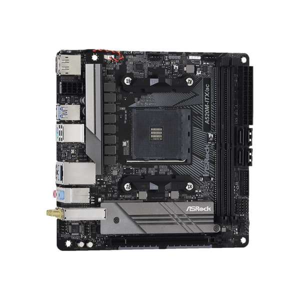 ASRock A520M-ITX/ac - moderkort - mini ITX - Socket AM4 - AMD A520
