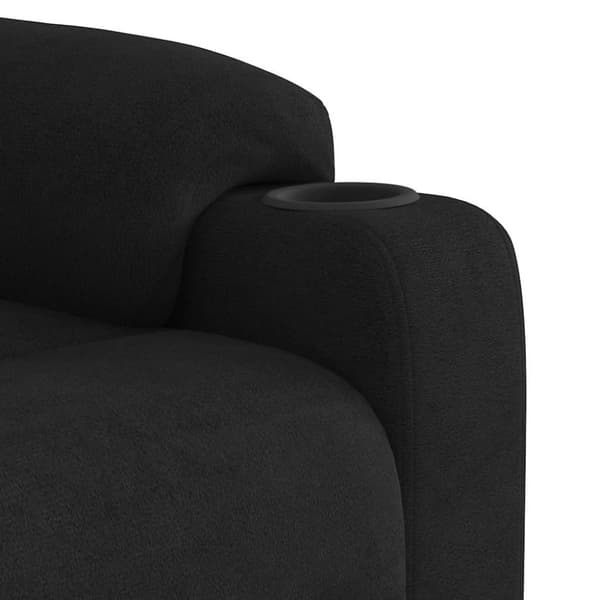 Reclinerfåtölj svart mikrofibertyg