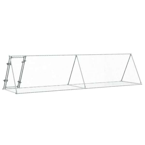 Kaninbur silver 400x105x91 cm galvaniserat stål
