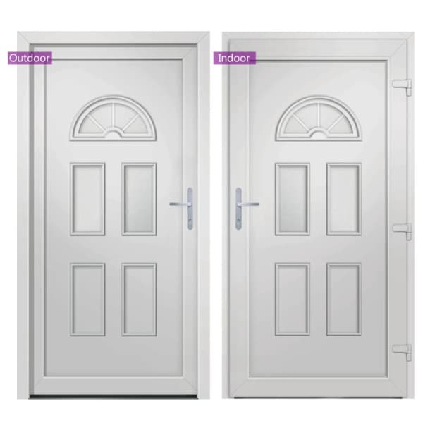 Ytterdörr vit 98x198 cm PVC