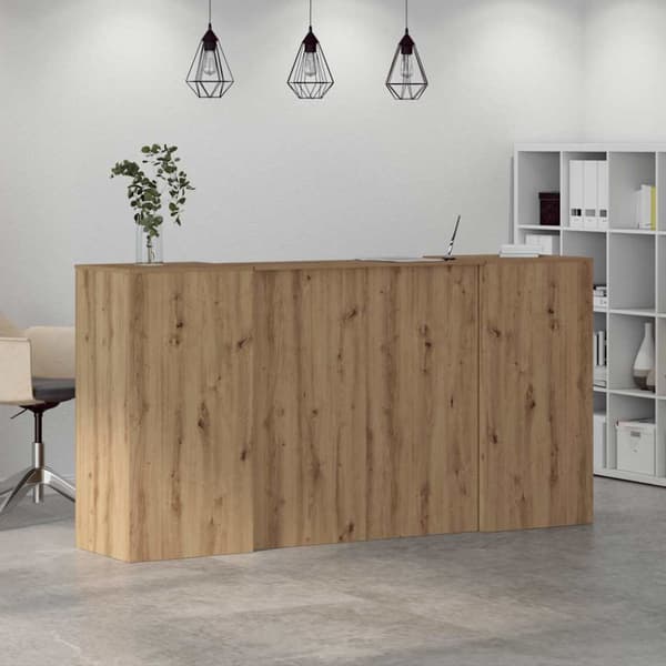 Receptionsdisk artisan ek 200x50x103,5 cm konstruerat trä