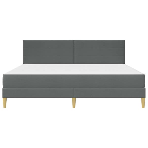 Sängram Mörkgrå 180 x 200 cm Polyester