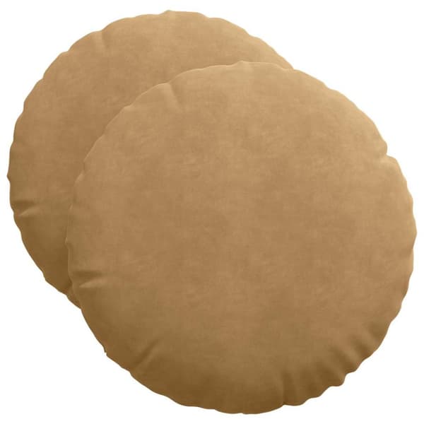 Sittkuddar 2 pcs Brun Ø50 x 19 cm Sammet