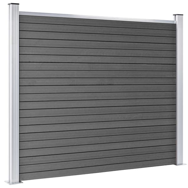 Staketpanel WPC 180x146 cm svart