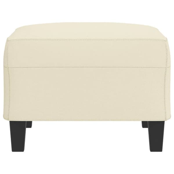 Fotpall gräddvit 70x55x41 cm konstläder
