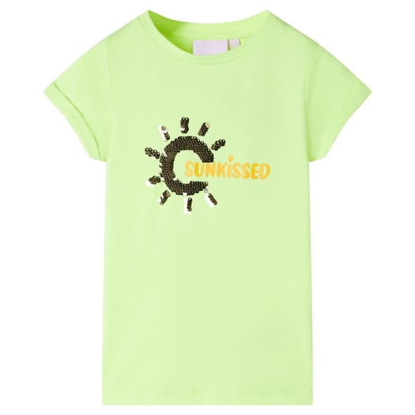 T-shirt för barn neongul 116