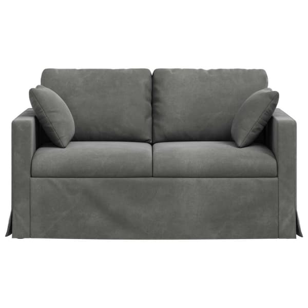 Soffa Mörkgrå 138 x 78 x 80 cm Sammet