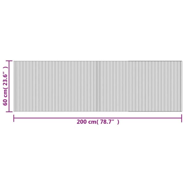 Matta rektangulär naturlig 60x200 cm bambu