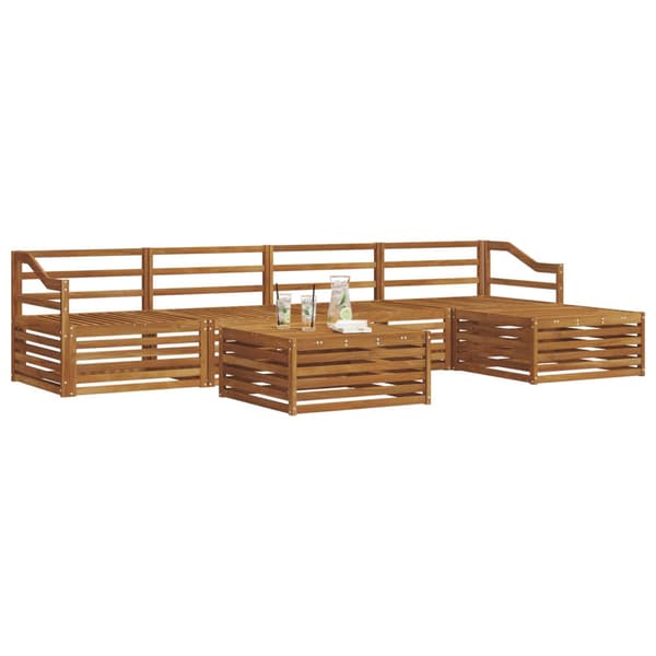 Utomhussoffset 6 pcs Naturfärg