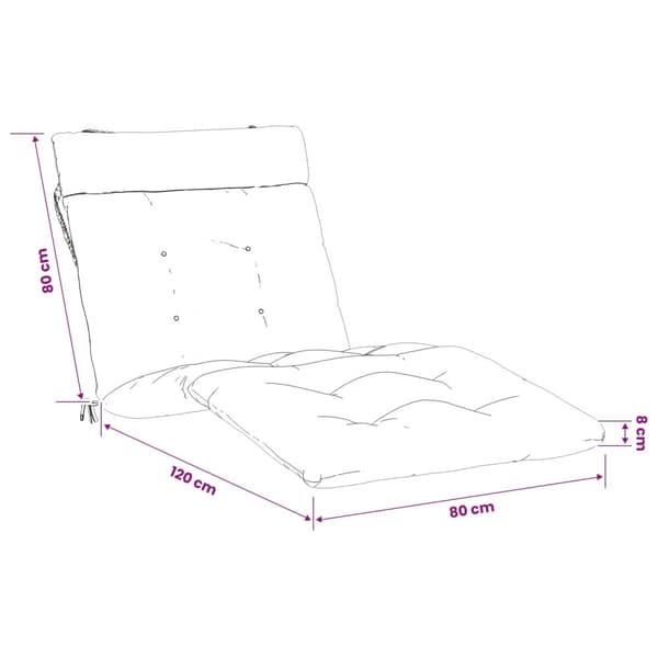 Solstol Kudde VIANEN 100% Polyester Sand 200 x 80 x 8 cm