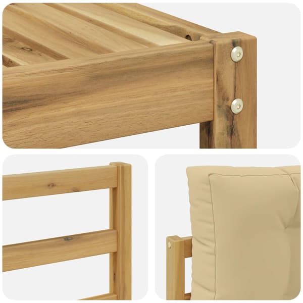 Utomhussoffset 8 pcs Vit och Beige