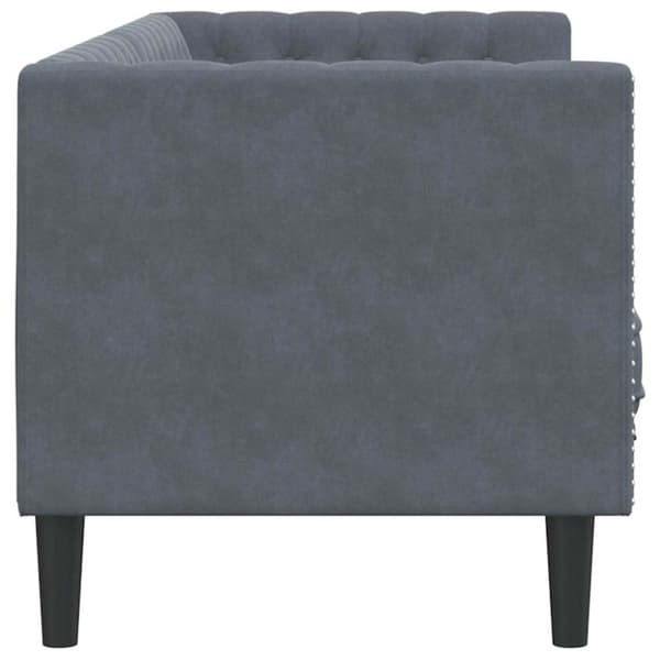 Soffa Mörkgrå 194 x 74,5 x 70,5 cm Sammet
