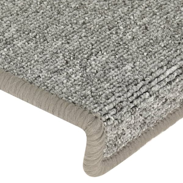 Trappmattor 15 st 65x21x4 cm ljusgrå rektangulär kant