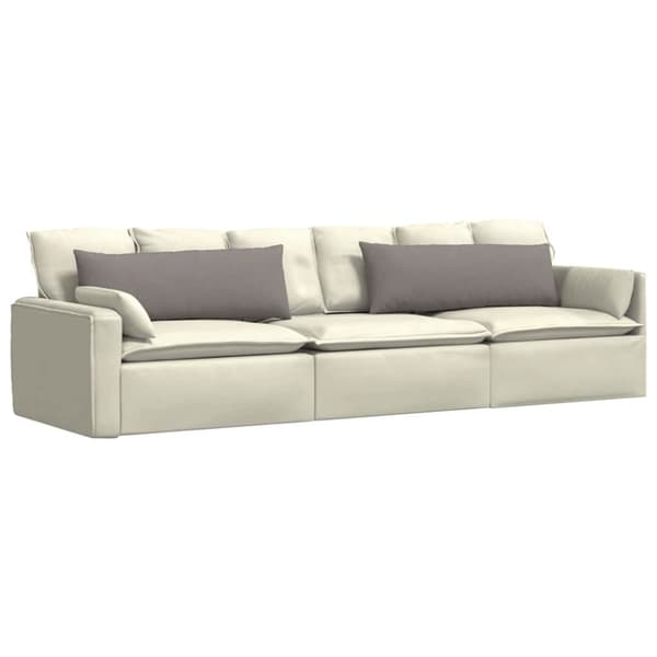Sofakuddar 2 pcs Taupe 120 x 40 cm tyg