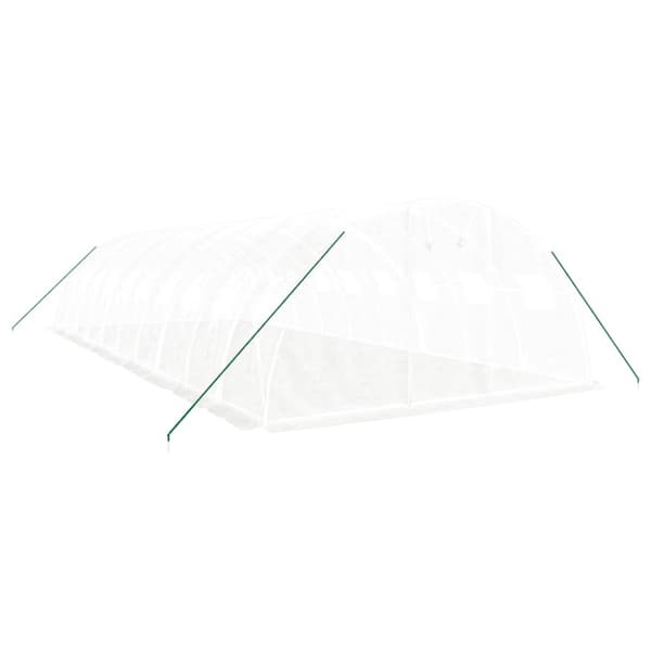 Växthus med stålram vit 40 m² 10x4x2 m