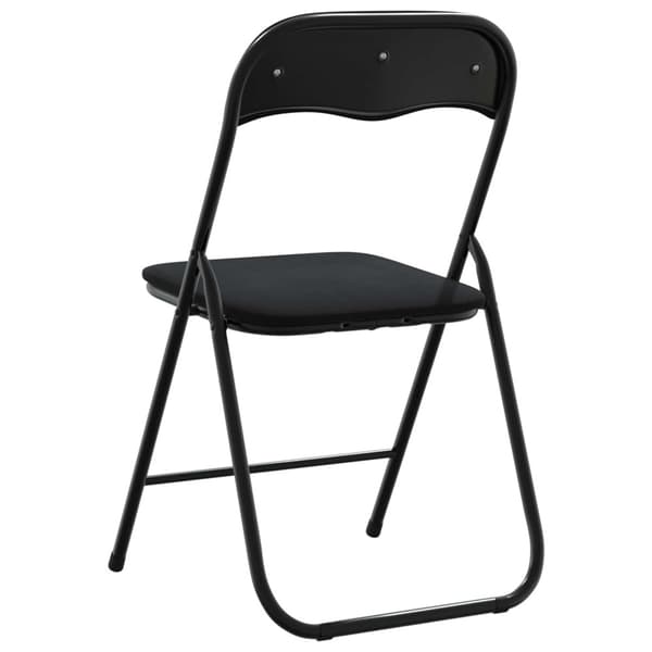 Fällstol 2 pcs Svart 48 x 44 x 78 cm Sammet