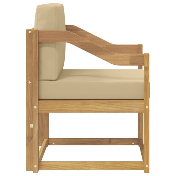 2 Stycke Utomhussoffset Polyester Vit och beige