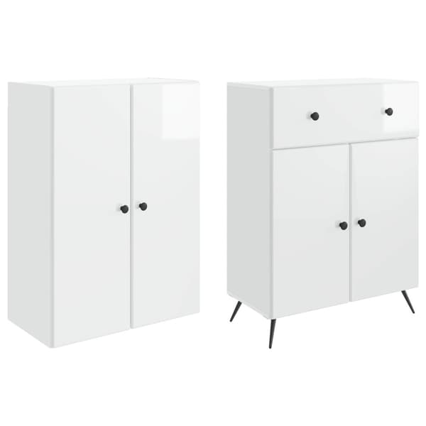2 pcs Vit högglans