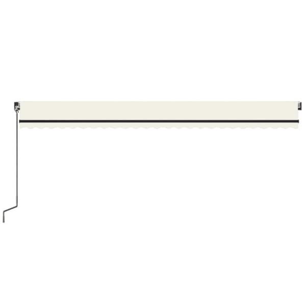 Markis manuellt infällbar 600x350 cm gräddvit