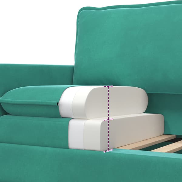 Soffa Turkos 196 x 81 x 87,5 cm Sammet