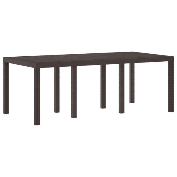 Trädgårdsmöbelset 7 pcs Brun Polypropylen