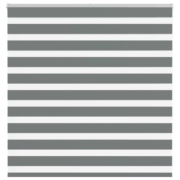 Rullgardin zebra mörkgrå 145x150 cm tyg bredd 140,9cm polyester