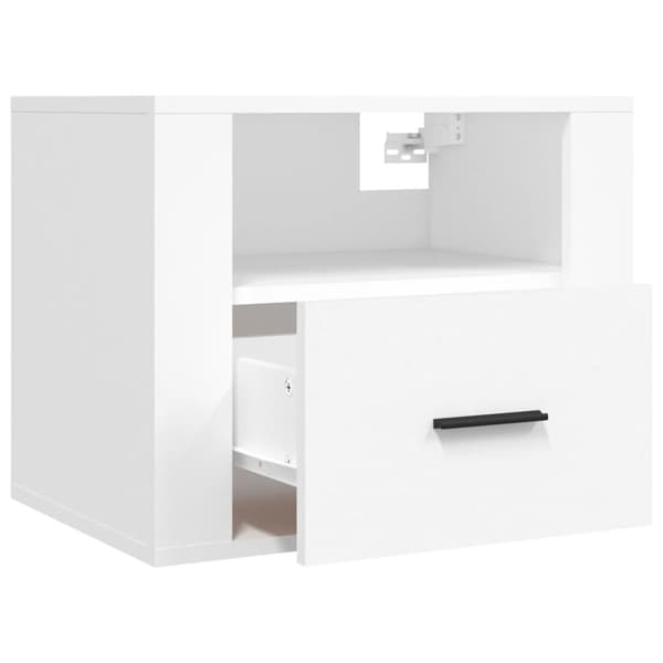 Väggmonterade sängbord 2 st vit 50x36x40 cm