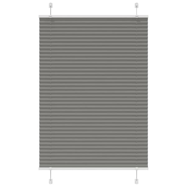 Plisserad persienn antracit 100x100 cm tyg bredd polyester
