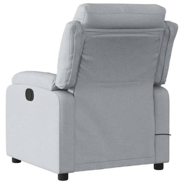 Massagefåtölj ljusgrå tyg