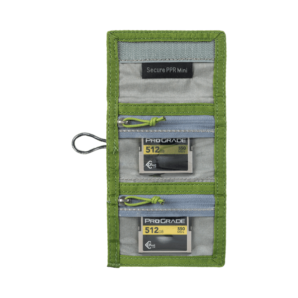 Think Tank Secure Pocket Rocket Mini (Wallet with Strap: holds 4 CF/CFexpress or 6 SD/microSD) Green