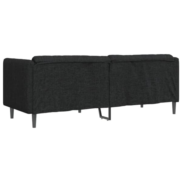 Soffa 3-sits svart tyg
