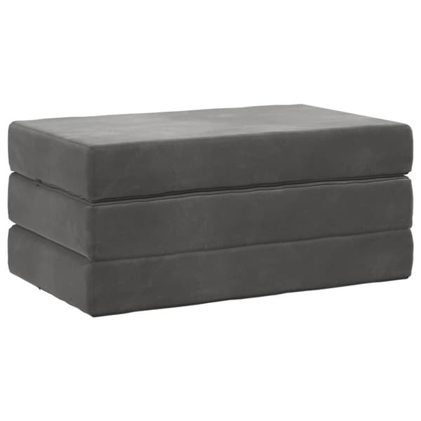 Fällbar Soffbed 100 x 67 x 45 cm Mörkgrå