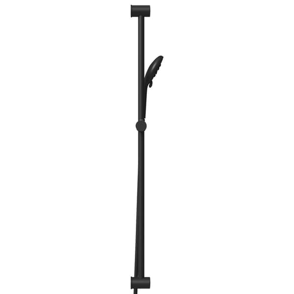 Duschsystemset Svart 101 cm Rostfritt stål