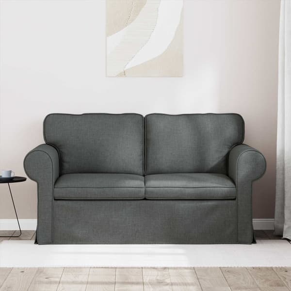 Soffa Mörkgrå 155 x 82 x 80 cm tyg