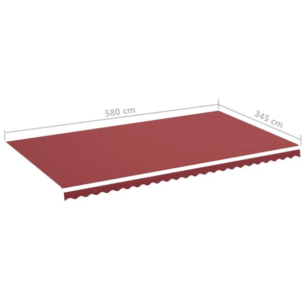 Ersättningstyg för markis vinröd 6x3,5 m polyester