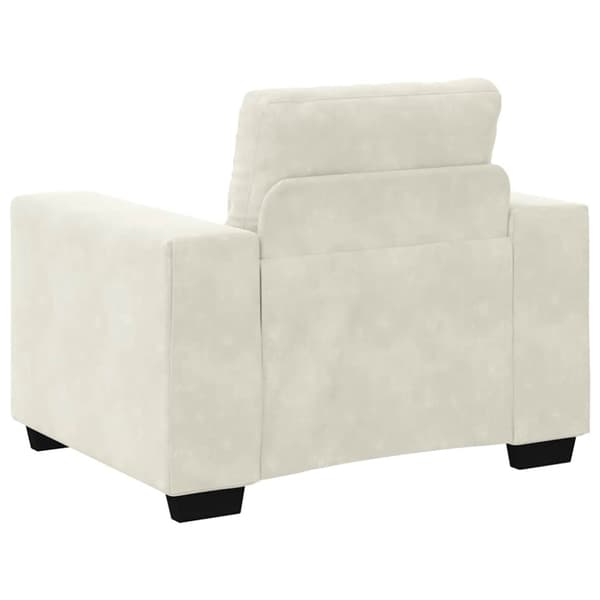 Soffstol gräddvit 100x78x80 cm sammet
