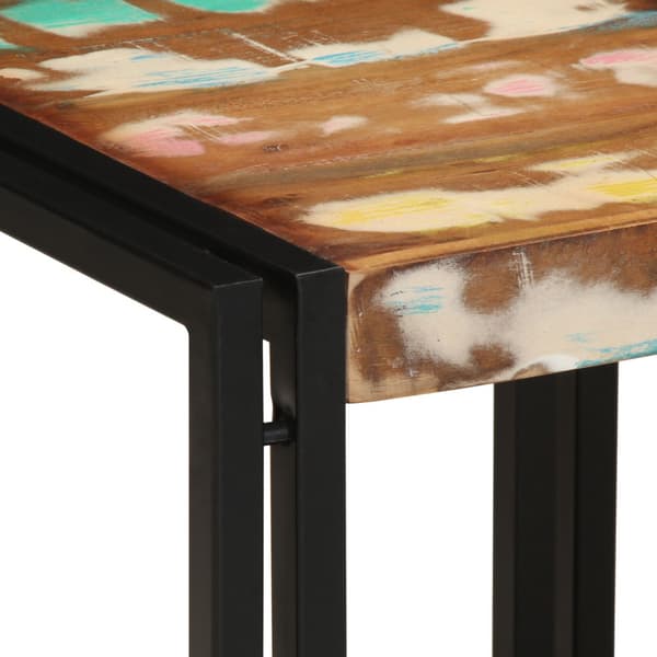 Kaffeebord Flerfärgsdesign 40 x 40 x 38 cm Solid återvunnen trä