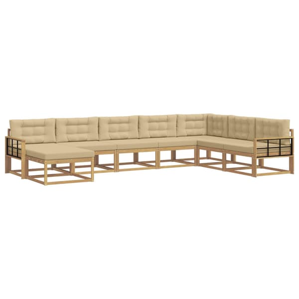 Utomhussoffset 8 pcs Vit och Beige