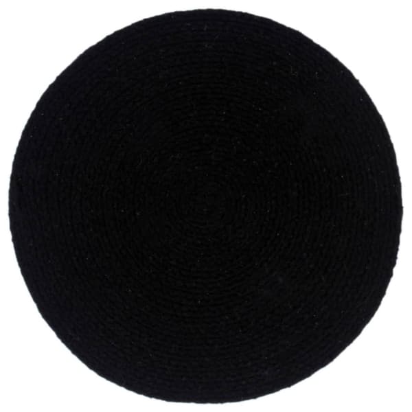 Bordstabletter 6 st svart 38 cm rund bomull