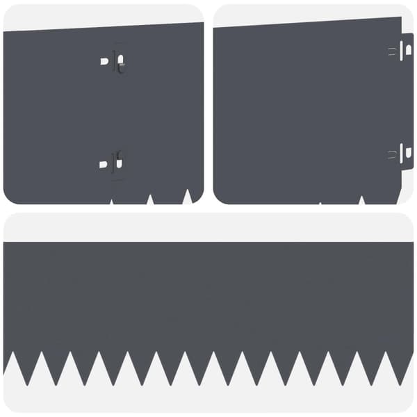 Kant för gräsmatta 10 pcs 103 x 20 cm Stål Antracit