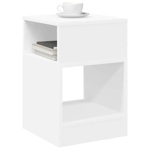 Sidobord Vit 30,5 x 30 x 45 cm Konstruerat trä