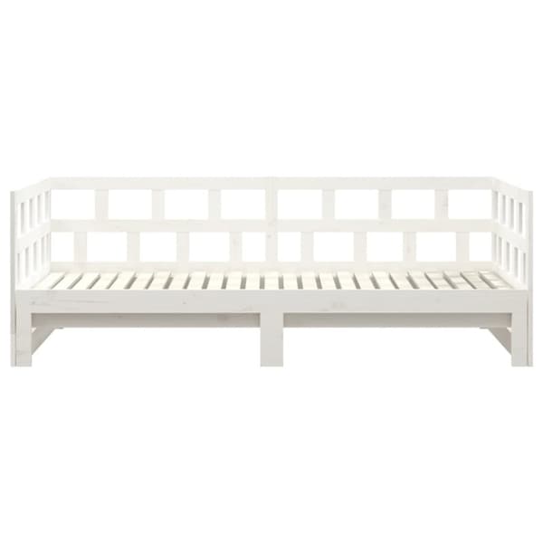 Bäddsoffa vit massiv furu 2x(90x200) cm