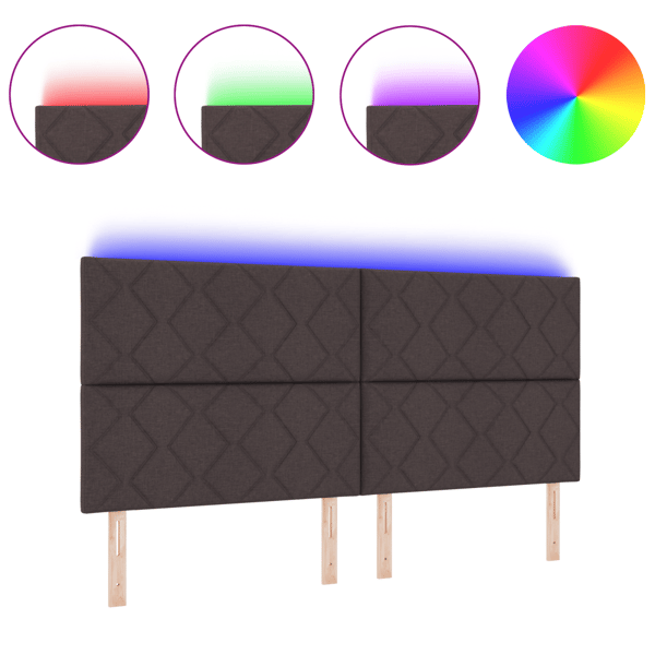 LED huvuddyna Ljusgrå tyg