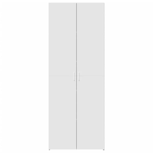 Högskåp vit 70x42,5x185 cm konstruerat trä