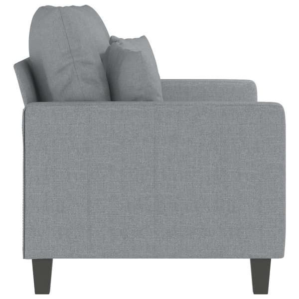 2-sitssoffa ljusgrå 120 cm tyg