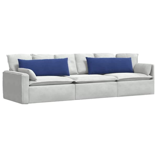 Sofakuddar 2 pcs Polisblå 120 x 40 cm Kordread tyg