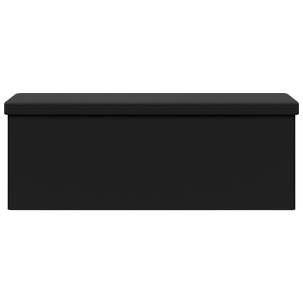 Förvaringsbänk vikbar svart PVC
